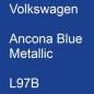 Preview: Volkswagen, Ancona Blue Metallic, L97B.